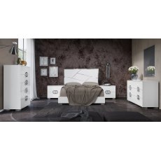 Status Dafne White Night Table (with soft closing drawers)