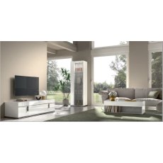 STATUS MARA WHITE with Metal Handle DAY 3D TV Unit