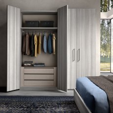Status Mia Silver Grey Hinged Door Wardrobe Status Mia Silver Grey Hinged Door Wardrobe