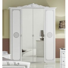 Tuttomobili Greta White 4 Door Wardrobe Tuttomobili Greta White 4 Door Wardrobe