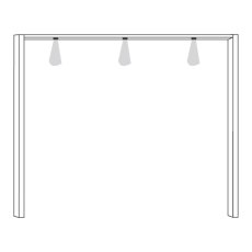 3 Door Sliding Wardrobe with 1 Centre Havana Glass and 2 Wooden Doors in Carcase Colour, all doors w 3 Door Sliding Wardrobe with 1 Centre Havana Glass and 2 Wooden Doors in Carcase Colour, all doors w