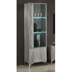 H2O Design Alexa Light Grey Glossy 1 Door Vitrine H2O Design Alexa Light Grey Glossy 1 Door Vitrine