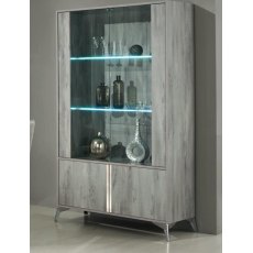 H2O Design Alexa Light Grey Glossy 2 Door Vitrine H2O Design Alexa Light Grey Glossy 2 Door Vitrine