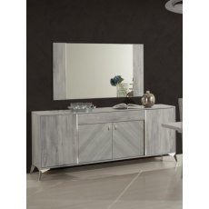 H2O Design Alexa Light Grey Glossy 4 Door Buffet H2O Design Alexa Light Grey Glossy 4 Door Buffet