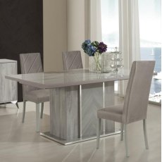 H2O Design Alexa Light Grey Glossy Extendable Table H2O Design Alexa Light Grey Glossy Extendable Table
