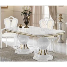Ben Company Betty White Gold Extendable Table