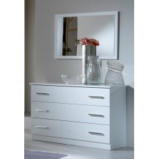 Ben Company Ambra White 3 Drawer Dresser