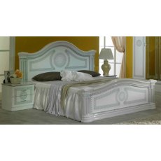 Ben Company New Serena White & Silver Bed Ben Company New Serena White & Silver Bed