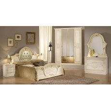 Ben Company Sara Beige Bedroom Group with 4 Door Wardrobe Ben Company Sara Beige Bedroom Group with 4 Door Wardrobe