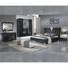 Ben Company Sofia Black and Gold Bedroom Group Set Ben Company Sofia Black and Gold Bedroom Group Set