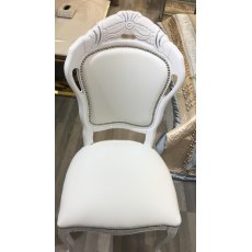 Ben Company New Venus White & Silver New Chair Ben Company New Venus White & Silver New Chair
