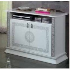 Ben Company New Venus White & Silver TV Stand Ben Company New Venus White & Silver TV Stand