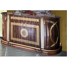 Ben Company New Venus Walnut & Gold Corner 4 Door Buffet Ben Company New Venus Walnut & Gold Corner 4 Door Buffet