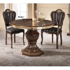 Ben Company New Venus Walnut & Gold Round Table Ben Company New Venus Walnut & Gold Round Table