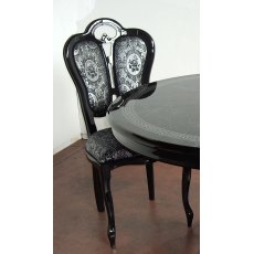 Ben Company New Venus Black & Silver Giglio Chair Ben Company New Venus Black & Silver Giglio Chair