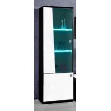 Ben Company Elisa White-Black 1 Door Vitrine Ben Company Elisa White-Black 1 Door Vitrine