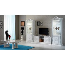 Ben Company New Venus White & Silver TV Plasma Set Ben Company New Venus White & Silver TV Plasma Set