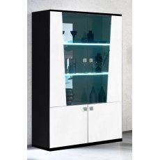Ben Company Elisa White-Black 2 Door Vitrine Ben Company Elisa White-Black 2 Door Vitrine