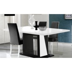 Ben Company Elisa White-Black Dining Set Ben Company Elisa White-Black Dining Set