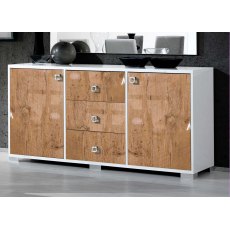 Ben Company Stella Oak 3 Door Sideboard Ben Company Stella Oak 3 Door Sideboard