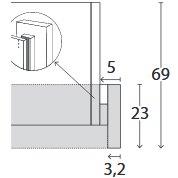 2 Door Sliding Wardrobe with 1 Left White Glass and 1 Right Wooden Door in Carcase Colour both with  2 Door Sliding Wardrobe with 1 Left White Glass and 1 Right Wooden Door in Carcase Colour both with