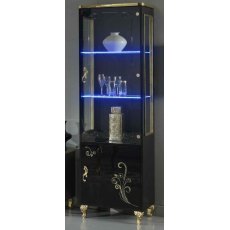 Ben Company Sofia Black-Gold 1 Door Vitrine Ben Company Sofia Black-Gold 1 Door Vitrine