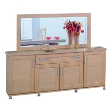 Ben Company Sonia Light Oak 4 Door Buffet Ben Company Sonia Light Oak 4 Door Buffet