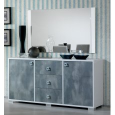 Ben Company Stella White-Grey 3 Door Sideboard Ben Company Stella White-Grey 3 Door Sideboard