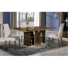 H2O Design Desiree Bronze Gold Extendable Dining Table H2O Design Desiree Bronze Gold Extendable Dining Table