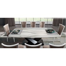 Camel Group Elite Day Tavolo Krystal Extendable Dining Table White