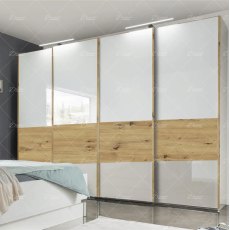 Wiemann Bari sliding door wardrobe of width 400 cm, handles in carcass colour Wiemann Bari sliding door wardrobe of width 400 cm, handles in carcass colour