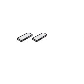 Set of 2 self-closing with damping W24cm x H2cm x D11cm