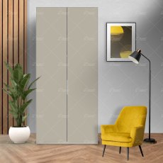 Wiemann Asmara hinged-door wardrobe of width 100cm without cornice, with handles in chrome/slate Wiemann Asmara hinged-door wardrobe of width 100cm without cornice, with handles in chrome/slate
