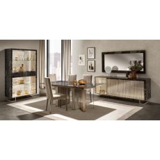Arredoclassic Adora Luce Dark 2 Doors Cabinet With Glass Shelves
