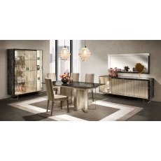 Arredoclassic Adora Luce Dark 4 Doors Cabinet With Glass Shelves