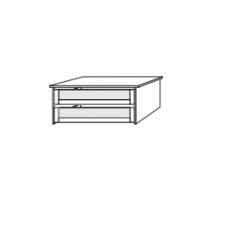 2 Drawer Insert with Glass Front W  47.5cm x H 41cm x D 52cm