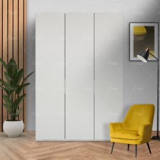 Wiemann Asmara hinged-door wardrobe of width 150cm without cornice, with handles in chrome/slate Wiemann Asmara hinged-door wardrobe of width 150cm without cornice, with handles in chrome/slate