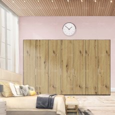 Wiemann Asmara of width 350cm hinged-door wardrobe without cornice, with handles in chrome/slate Wiemann Asmara of width 350cm hinged-door wardrobe without cornice, with handles in chrome/slate