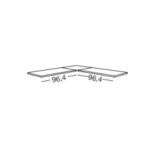 1 shelf for 90 degree corner unit with bi-fold  doors W152.4 cm x D 152.4 cm x H 2.2 cm