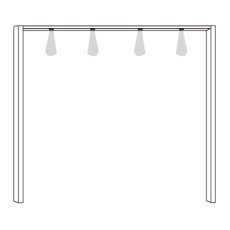 Passe-Partout Frame with 2 LED Lighting incl. UK adapter for Wardrobe Width 150cmW 160cm x H 221cm x D 23cm
