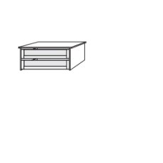 Drawer insert with 2 drawers and glass front for  hinged- and sliding-door wardrobes for compartment width 72.2 cm