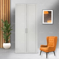 Wiemann Cambridge of width 100cm wooden or mirrored hinged 2 doors wardrobe with cornice without lights Wiemann Cambridge of width 100cm wooden or mirrored hinged 2 doors wardrobe with cornice without lights