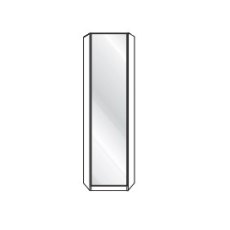 1 Door Extended Corner Unit with Front glass white W 93cm x H 216cm x D 93cm