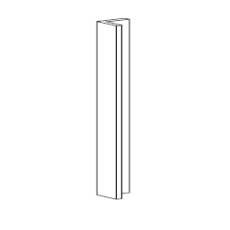 Corner strip for 90° corner installation Plain front, with round edge W10cm x H216cm x D10cm