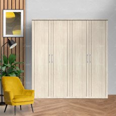 Wiemann Luxor 3 & 4 hinged-door wardrobe of width 175cm 4 doors with cornice Wiemann Luxor 3 & 4 hinged-door wardrobe of width 175cm 4 doors with cornice