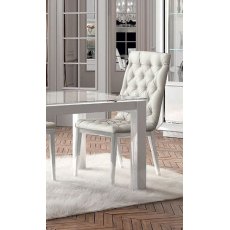 Camel Group Dama Bianca White Capitonne Dining Chair Camel Group Dama Bianca White Capitonne Dining Chair