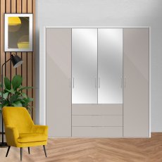 Wiemann Monaco 1000 hinged door wardrobe of width 200cm 4 doors without cornice Wiemann Monaco 1000 hinged door wardrobe of width 200cm 4 doors without cornice