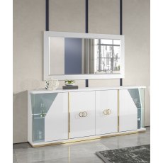 H2O Design Vogue White and Gold 4 Door Buffet H2O Design Vogue White and Gold 4 Door Buffet
