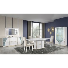 H2O Design Vogue White and Gold 4 Door Buffet