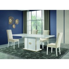H2O Design Vogue White and Gold Extendable Table H2O Design Vogue White and Gold Extendable Table